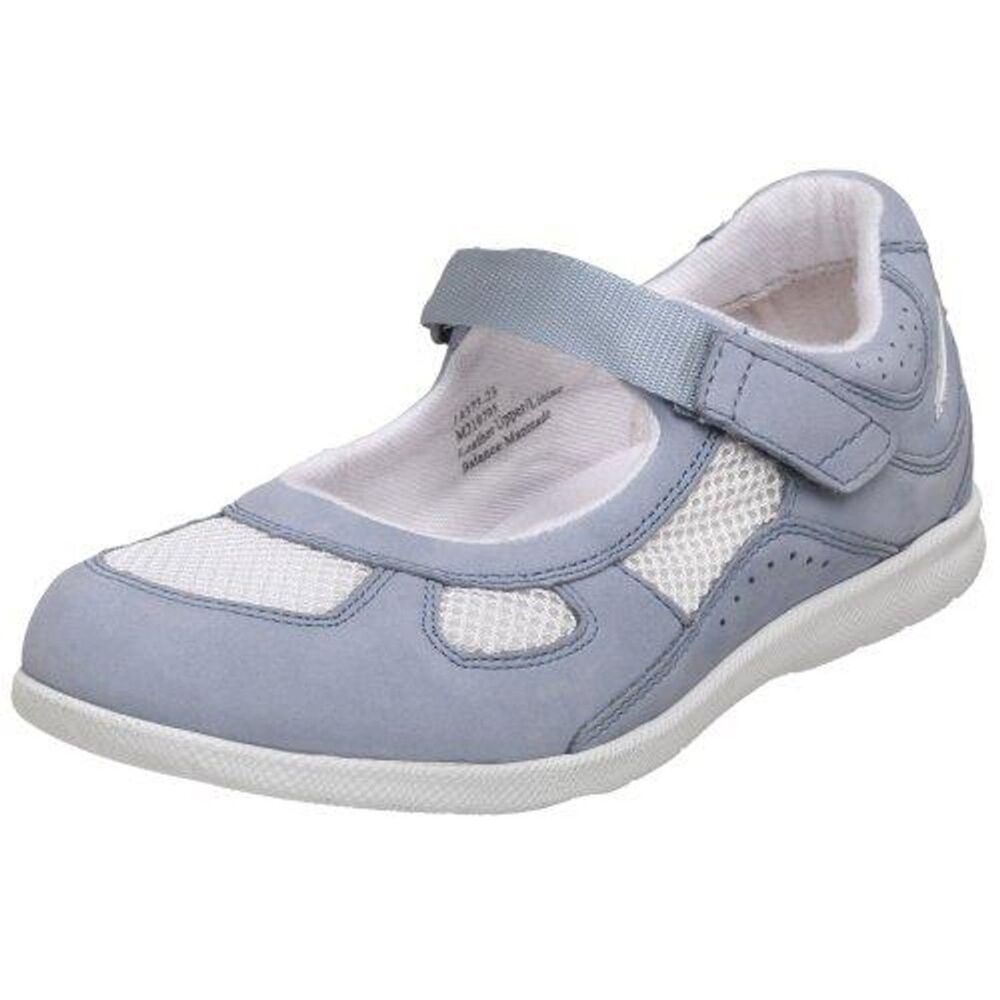 Drew Delite Barefoot Freedom Blue White Women SZ 8 WW Delite Mary Jane Shoes